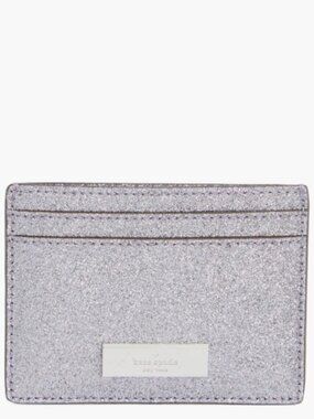 NEW- Kate Spade- kenzie glitter Boxed Small Card Holder